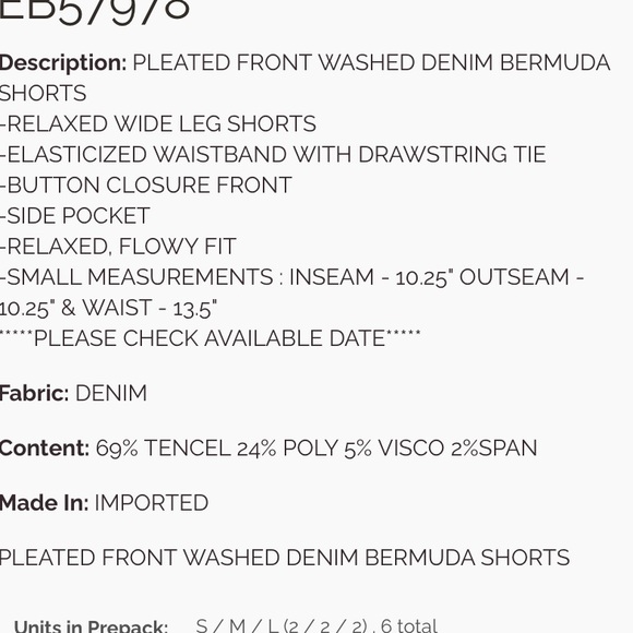 Easel Buttoned Denim Women's Shorts - Picture 5 of 5